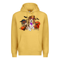 Antique Gold Halloween beagle dog Premium Hoodie - RanaPortraitStore