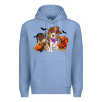 Colony Blue Halloween beagle dog Premium Hoodie - RanaPortraitStore
