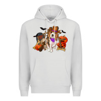 Dove Grey Halloween beagle dog Premium Hoodie - RanaPortraitStore