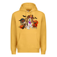 Mustard Halloween beagle dog Premium Hoodie - RanaPortraitStore