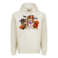 Oatmeal Heather Halloween beagle dog Premium Hoodie - RanaPortraitStore