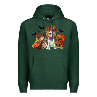 Sports Green Halloween beagle dog Premium Hoodie - RanaPortraitStore