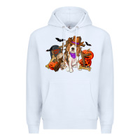 White Halloween beagle dog Premium Hoodie - RanaPortraitStore