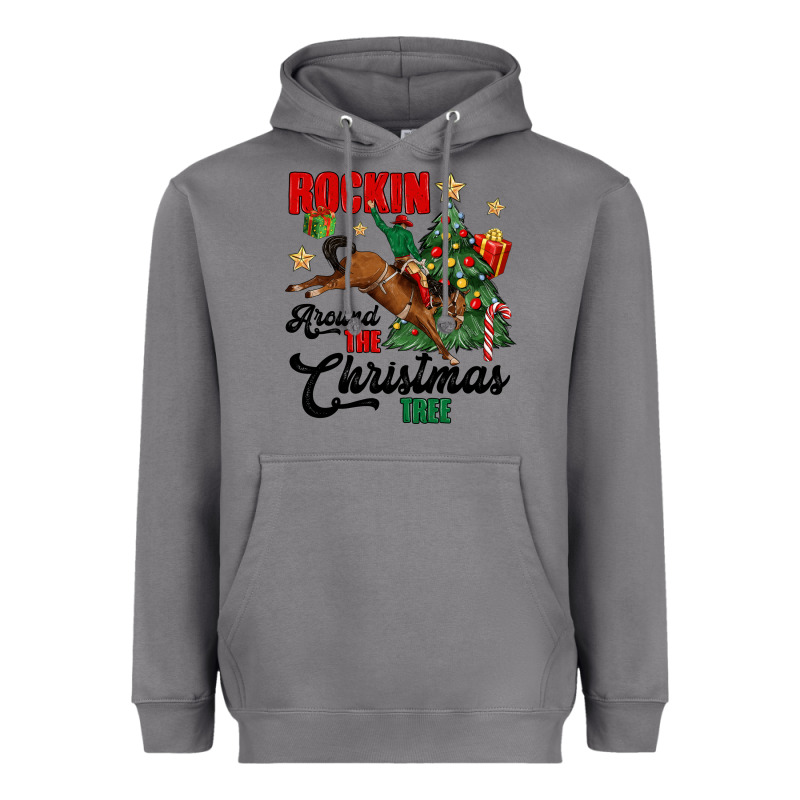 Rockin Around The Christmas Tree Heavyweight Hoodie by MaliasSmallBusiness | Teevron