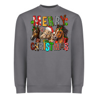 Storm Merry christmas horses Heavyweight Sweatshirt - FaDigitalArtStudio