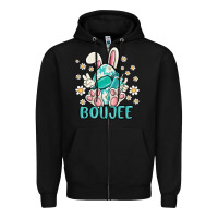 Black boujee  easter  egg Zipper Hoodie - MaliasSmallBusiness