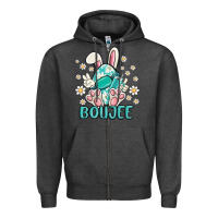Charcoal Heather boujee  easter  egg Zipper Hoodie - MaliasSmallBusiness