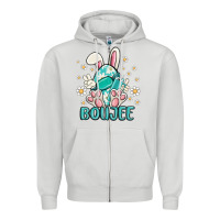Dove Grey boujee  easter  egg Zipper Hoodie - MaliasSmallBusiness