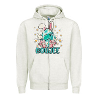 Oatmeal Heather boujee  easter  egg Zipper Hoodie - MaliasSmallBusiness