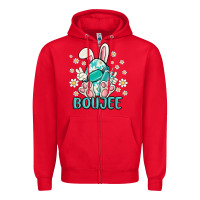 Red boujee  easter  egg Zipper Hoodie - MaliasSmallBusiness
