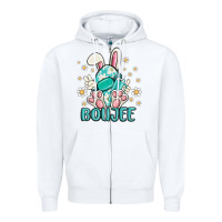 White boujee  easter  egg Zipper Hoodie - MaliasSmallBusiness