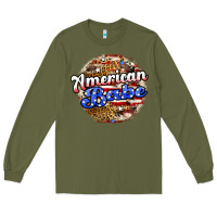 Army Green american babe Long Sleeve Tee - JahusDesignShop