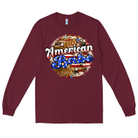 Burgundy american babe Long Sleeve Tee - JahusDesignShop