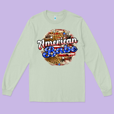 American Babe Long Sleeve Tee Designed By Jahusdesignshop