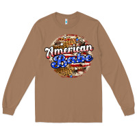 Toasted Coconut american babe Long Sleeve Tee - JahusDesignShop