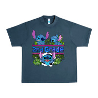 Midnight Navy preview flower stitch 2nd grade Urban Heavy Tee - AdoDesignShop