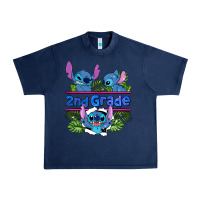 Navy preview flower stitch 2nd grade Urban Heavy Tee - AdoDesignShop