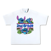 White preview flower stitch 2nd grade Urban Heavy Tee - AdoDesignShop
