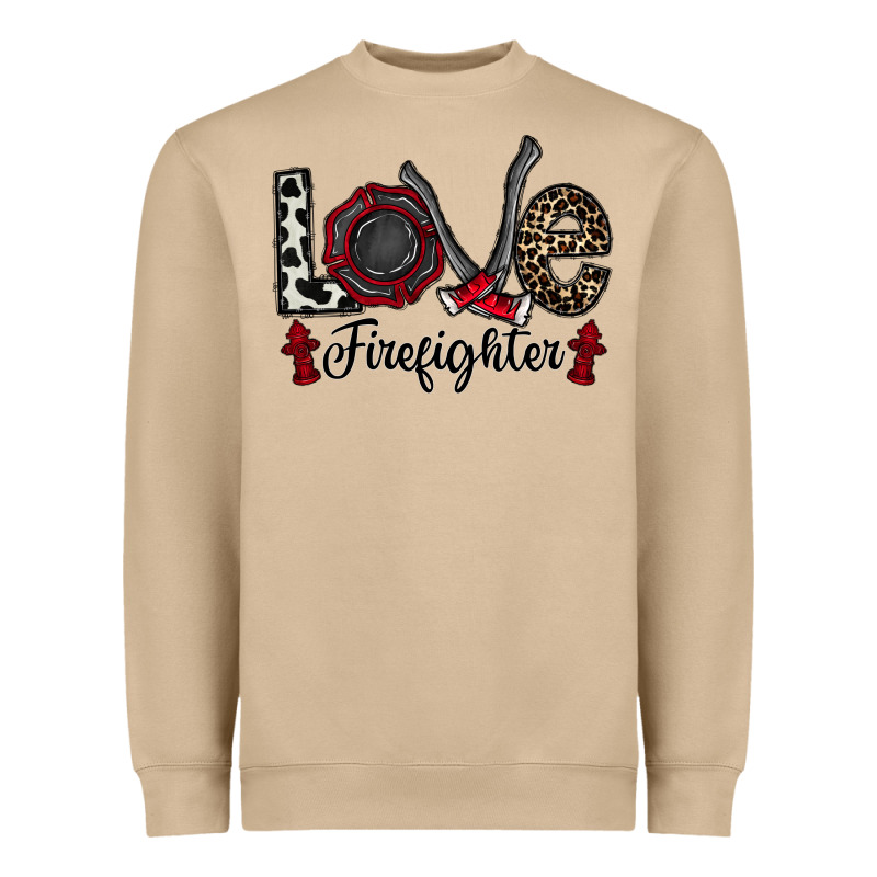 Love Firefighter Heavyweight Sweatshirt by CowhideDigitalArt | Teevron