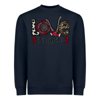Navy love firefighter Heavyweight Sweatshirt - CowhideDigitalArt