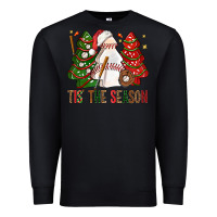Black tis' the season baseball christmas cakes bbs Premium Sweatshirt - BundleAndBundleShop