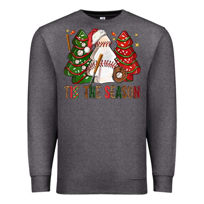 Tis' The Season Baseball Christmas Cakes Bbs Premium Sweatshirt by BundleAndBundleShop | Teevron