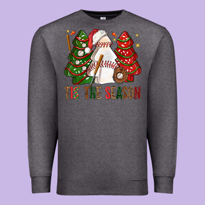 Tis' The Season Baseball Christmas Cakes Bbs Premium Sweatshirt Designed By Bundleandbundleshop