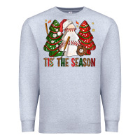 Heather Grey tis' the season baseball christmas cakes bbs Premium Sweatshirt - BundleAndBundleShop