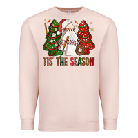 Pale Pink tis' the season baseball christmas cakes bbs Premium Sweatshirt - BundleAndBundleShop