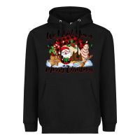 Black We whisk you a Merry Christmas Heavyweight Hoodie - NancyCooperArtShop