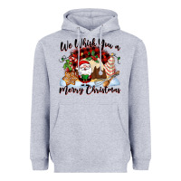 Heather Grey We whisk you a Merry Christmas Heavyweight Hoodie - NancyCooperArtShop