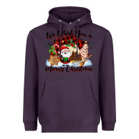 Plum We whisk you a Merry Christmas Heavyweight Hoodie - NancyCooperArtShop