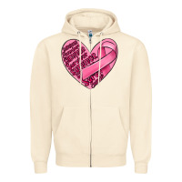 Sandshell heart breast cancer Zipper Hoodie - MaliasSmallBusiness