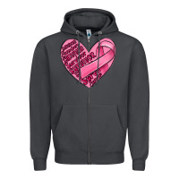 Smoke heart breast cancer Zipper Hoodie - MaliasSmallBusiness