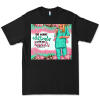 Black she works willingly with her hands blonde nurse Premium Tee - RanaPortraitStore