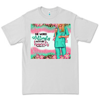 Dove Grey she works willingly with her hands blonde nurse Premium Tee - RanaPortraitStore