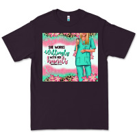 Plum she works willingly with her hands blonde nurse Premium Tee - RanaPortraitStore