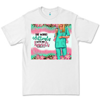 White she works willingly with her hands blonde nurse Premium Tee - RanaPortraitStore