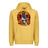 Antique Gold halloween pitbull dog Premium Hoodie - RanaPortraitStore