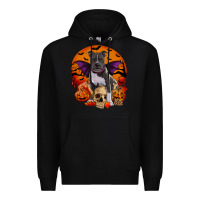 Black halloween pitbull dog Premium Hoodie - RanaPortraitStore