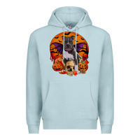 Blue Mist halloween pitbull dog Premium Hoodie - RanaPortraitStore
