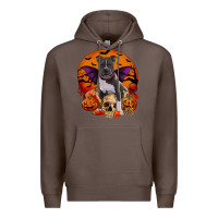 Coffee halloween pitbull dog Premium Hoodie - RanaPortraitStore