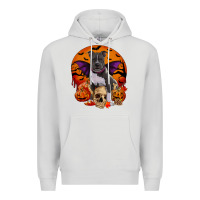 Dove Grey halloween pitbull dog Premium Hoodie - RanaPortraitStore