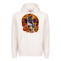 Pale Pink halloween pitbull dog Premium Hoodie - RanaPortraitStore