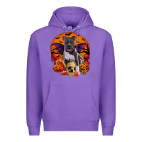 Purple halloween pitbull dog Premium Hoodie - RanaPortraitStore