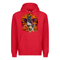 Red halloween pitbull dog Premium Hoodie - RanaPortraitStore