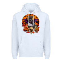 White halloween pitbull dog Premium Hoodie - RanaPortraitStore