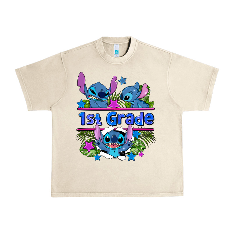 Preview Flower Stitch 1st Grade Urban Heavy Tee by AdoDesignShop | Teevron