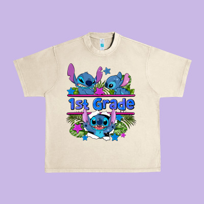 Preview Flower Stitch 1st Grade Urban Heavy Tee Designed By Adodesignshop