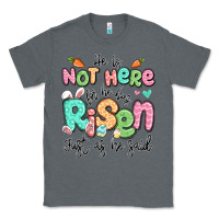 Charcoal Heather easter he is not here for he has risen just as he Classic Tee - LillyAllenDesigns